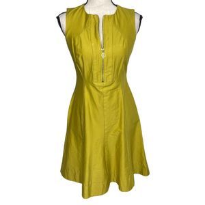 CALVIN KLEIN Fit And Flare Mustard Yellow Dress. Size 4